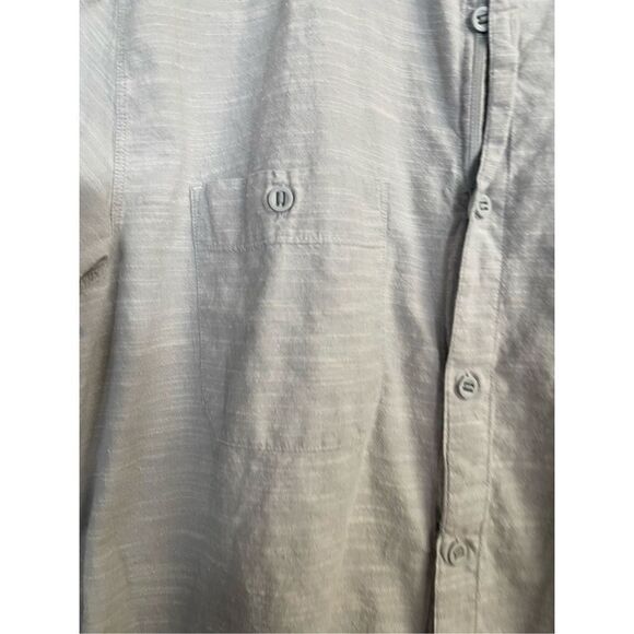 Woolrich Mens Space Dye Gray Short Sleeve Collared Buttons Up Shirt Size L - Picture 11 of 11